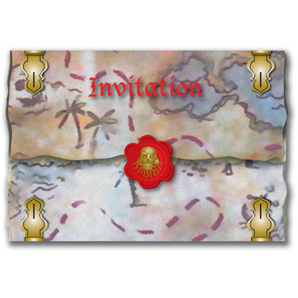 Invitations Pirate 8pcs