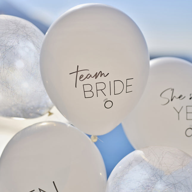 Ballons de mariage Team Bride 30cm 5pcs