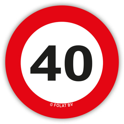 Panneau de signalisation Confetti 40 Years 48pcs