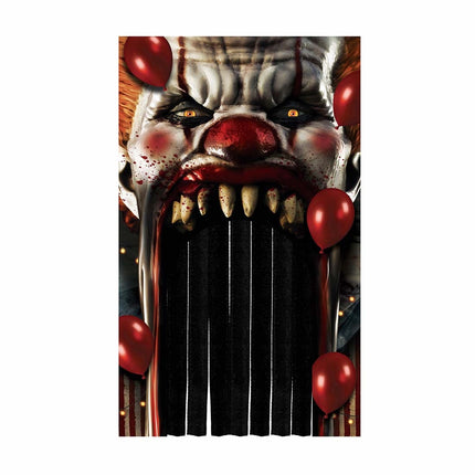 Rideau de porte Halloween Horror Clown 2.4m