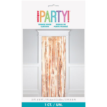 Rideau de porte Rose Gold Metallic Foil 2.4m