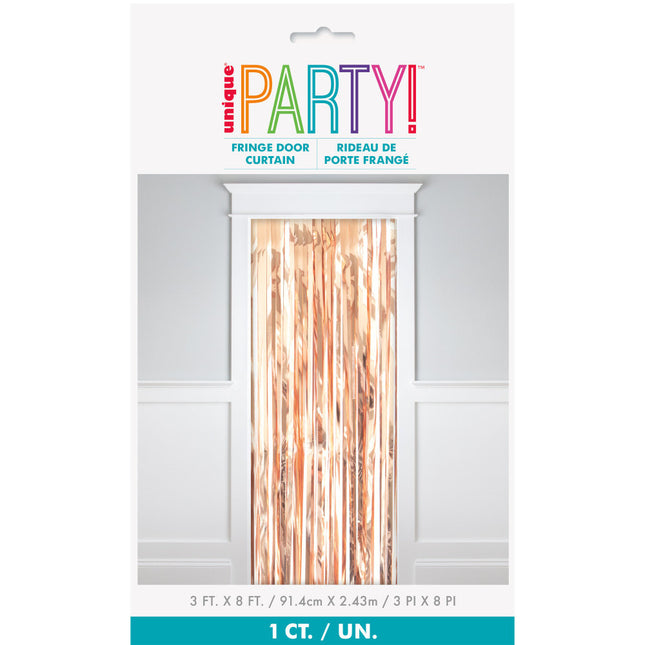 Rideau de porte Rose Gold Metallic Foil 2.4m