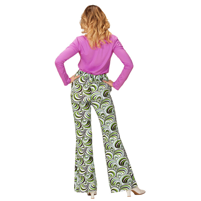 Pantalon Disco 70S Vert Dames