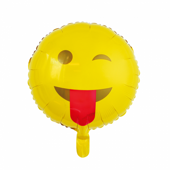 Ballon à l'hélium Emoji Langue 45cm vide