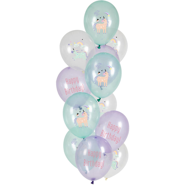 Ballons de baudruche arc-en-ciel 33cm 12pcs