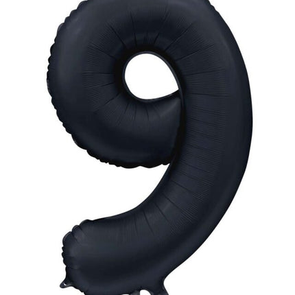 Ballon numéro noir 9 ans brillant 86cm