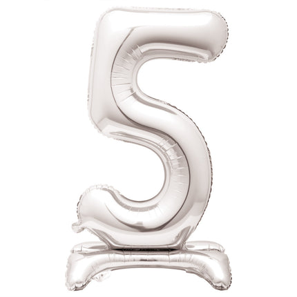 Ballon de baudruche Figure 5 Silver Standard 76cm