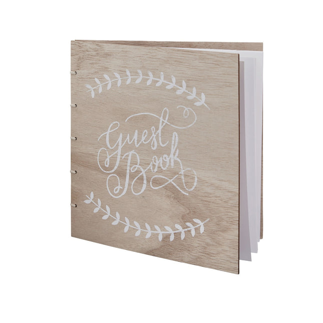 Livre d'or en bois 21.5cm