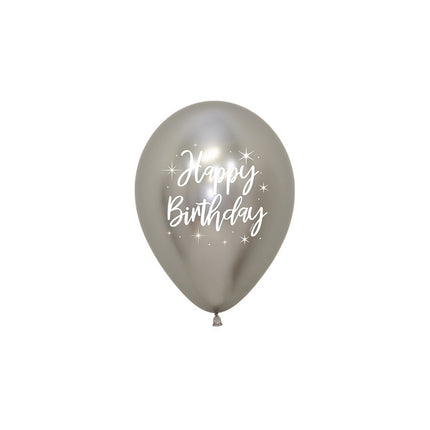 Ballons Happy Birthday Radiant Reflex Mix 25pcs