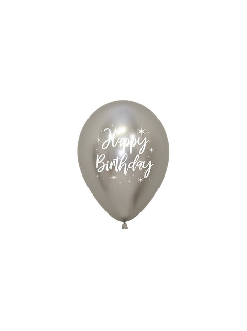 Ballons Happy Birthday Radiant Reflex Mix 25pcs