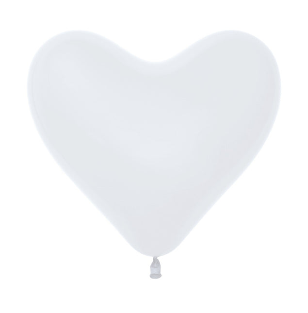 Ballons de baudruche Coeur Blanc 30cm 50pcs