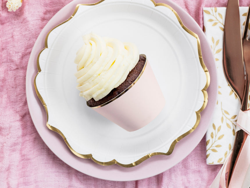 Moules à Cupcake Rose Clair Pastel 7.6cm 6pcs