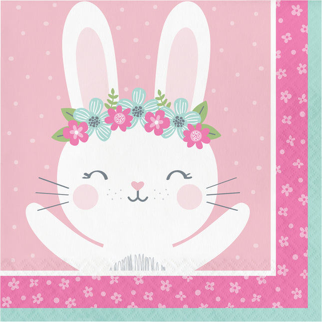 Serviettes Lapin 33cm 16pcs