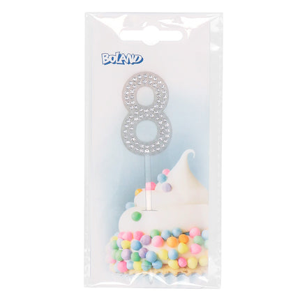 8 Year Cake topper Diamond 10.5cm