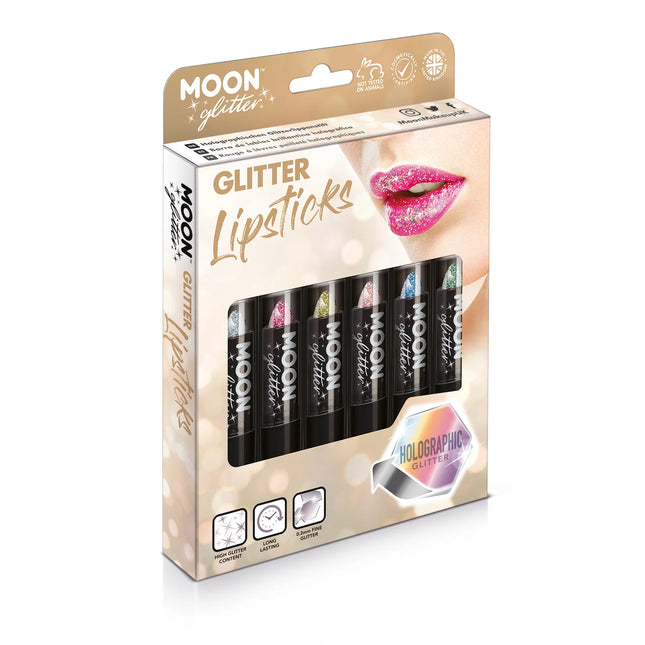 Rouge à lèvres pailleté holographique Moon Glitter argenté 4.2g