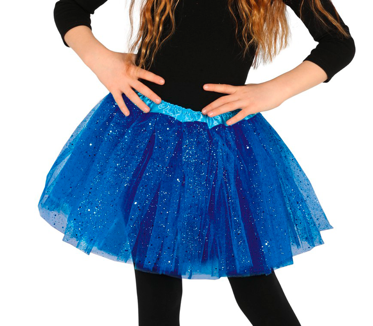 Tutu bleu foncé pailleté 30cm