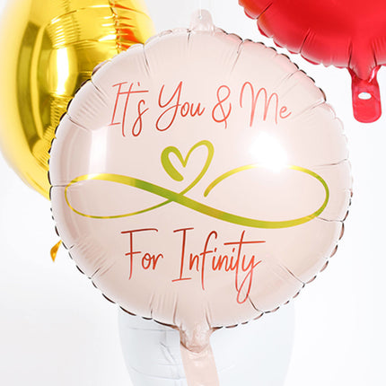 Ballon à l'hélium Infinity Love vide 45cm