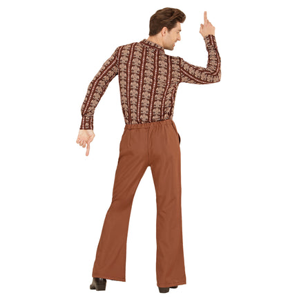 Pantalon Disco 70S Marron Hommes