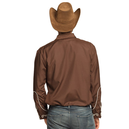 Chemise de cow-boy Hommes Marron