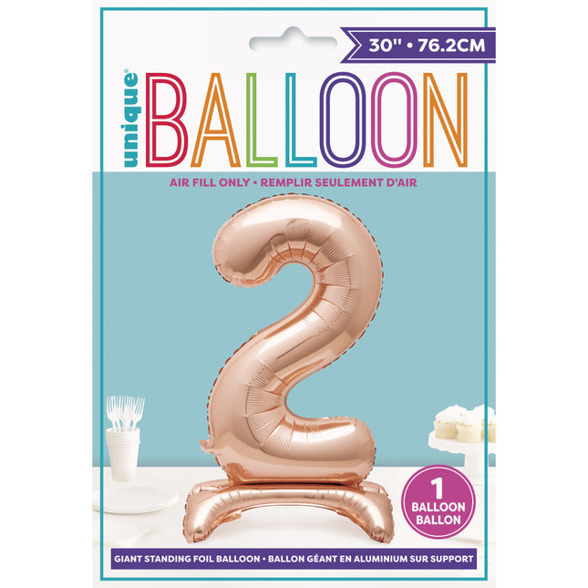 Ballon de baudruche Figure 2 Rose Gold Standard 76cm