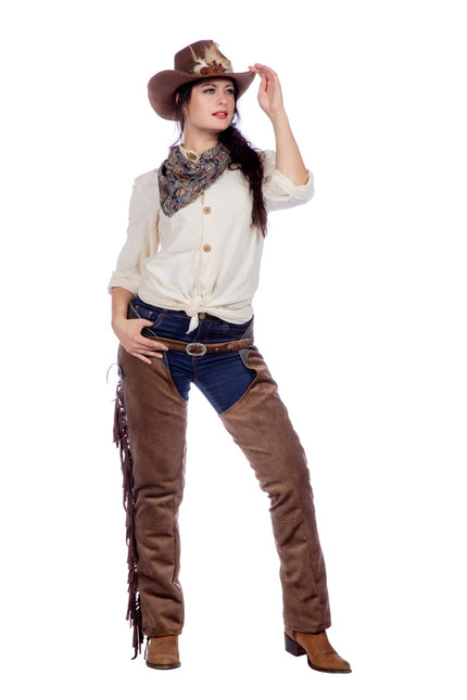 Pantalon de cow-boy marron pour femmes