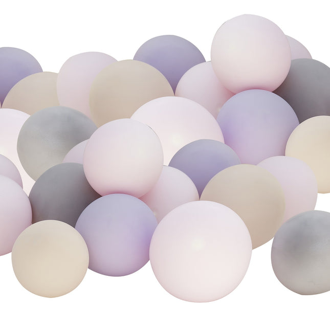 Ballons de baudruche rose gris lilas 13cm 40pcs