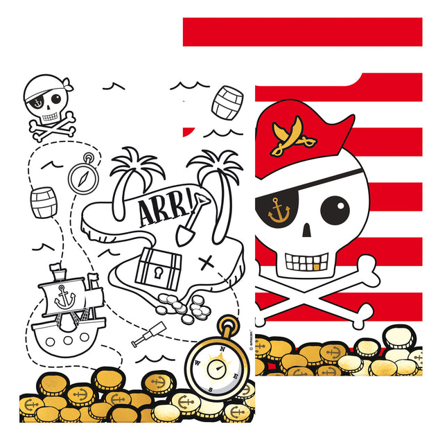 Sacs de fête Pirates 8pcs