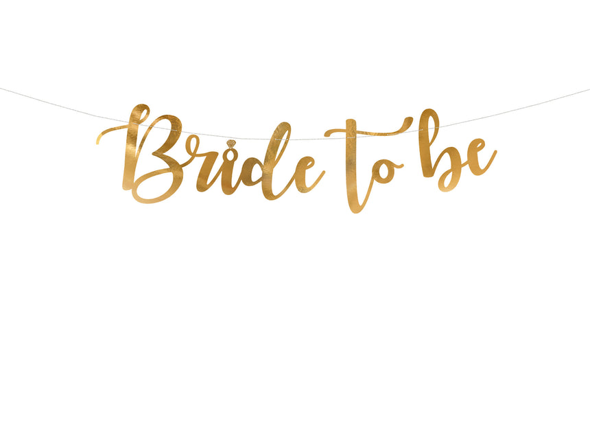 Guirlande de mariage Bride To Be Gold 80cm