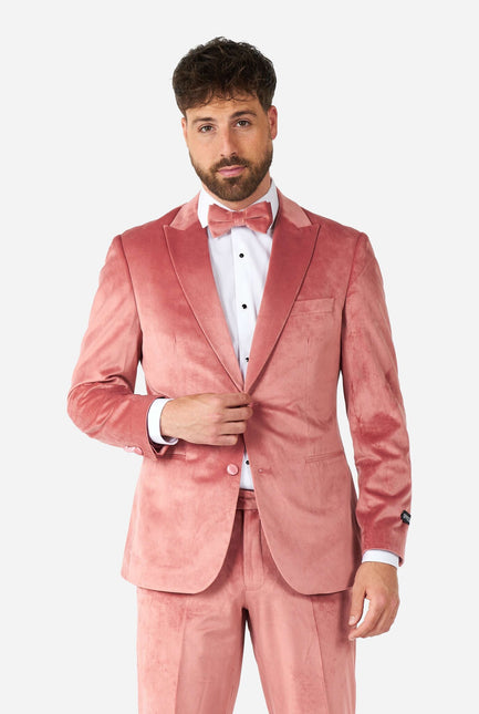 Velours rose clair Tuxedo Hommes OppoSuits