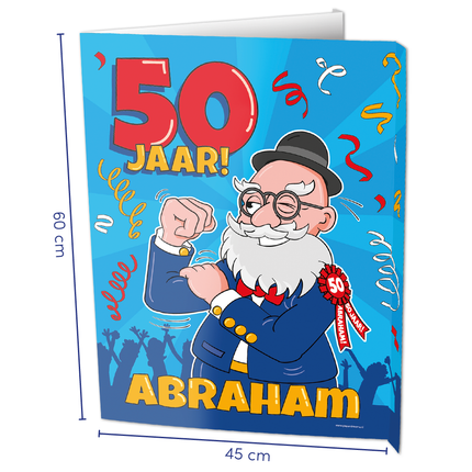 Panneau de fenêtre Abraham 50 ans 60cm