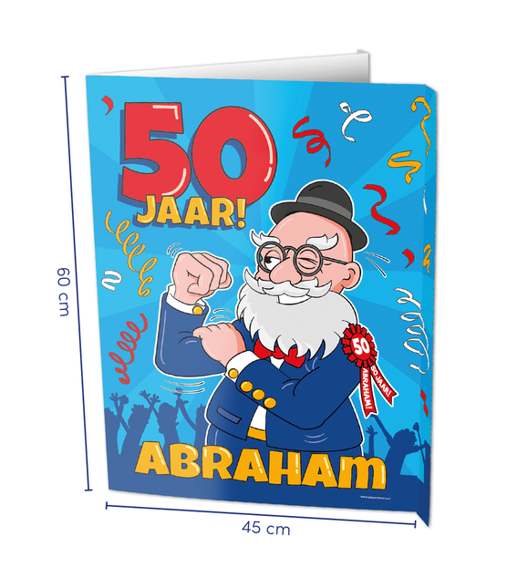 Panneau de fenêtre Abraham 50 ans 60cm