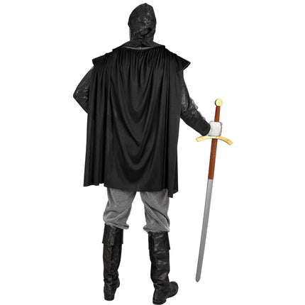 Costume de chevalier homme gris