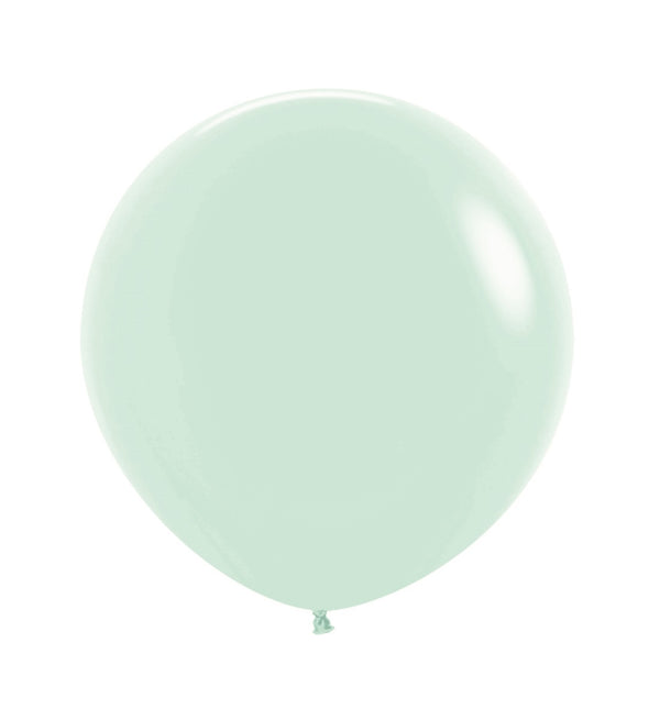 Ballons Pastel Vert Mat 61cm 10pcs