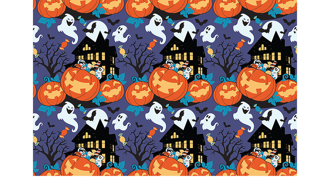 Nappe d'Halloween Fantômes 2.74m