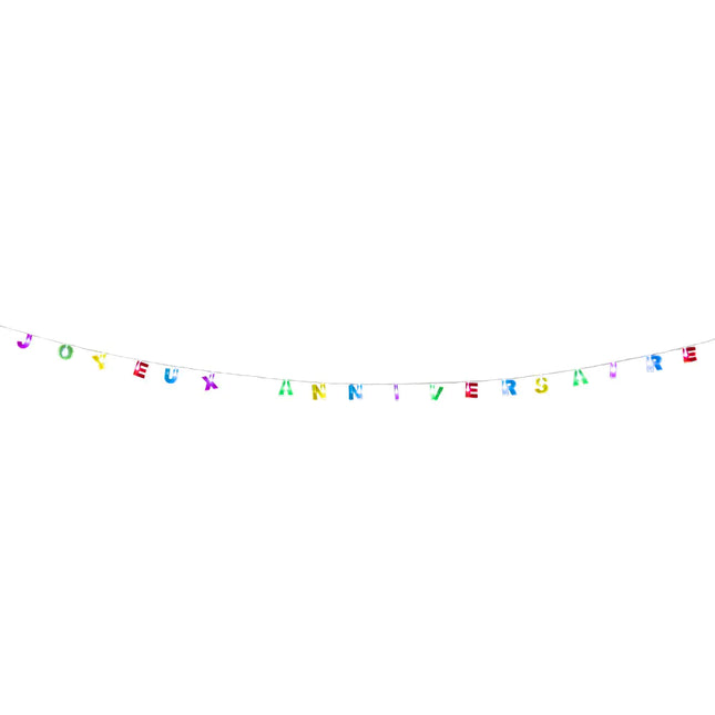 Guirlande lumineuse LED Joyeux Anniversaire 2m