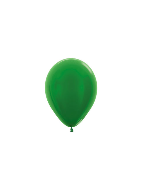 Ballons de baudruche vert métallique 12cm 50pcs