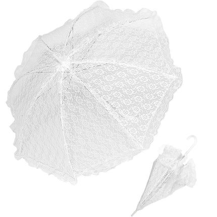 Dentelle de parapluie blanche