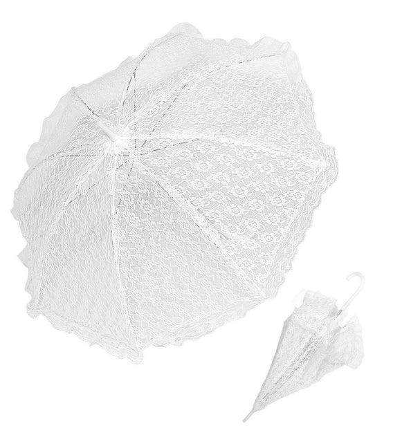 Dentelle de parapluie blanche