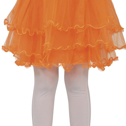 Tutu fille orange à volants 30cm