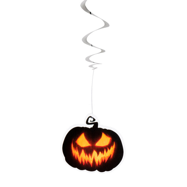 Décoration suspendue d'Halloween Citrouille 85cm 2pcs