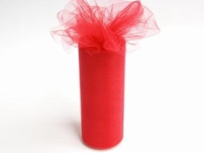 Rouleau de tulle rouge 30cm 9m