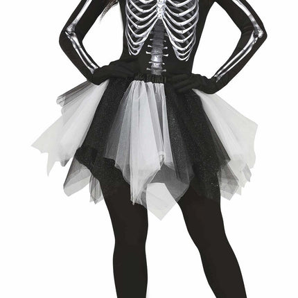 Robe d'Halloween Squelette Dames Noir