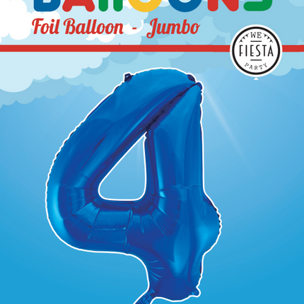 Ballon de baudruche Figure 4 Bleu XL 86cm vide