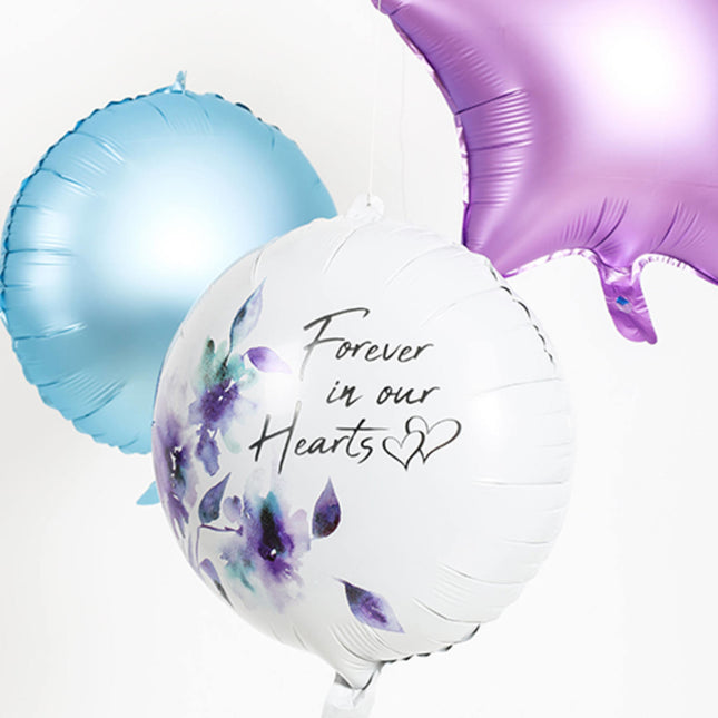 Ballon à l'hélium Forever In Our Hearts Vide 45cm