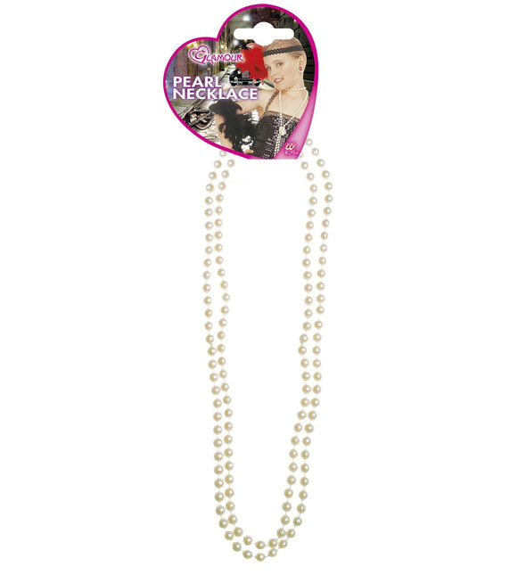 Collier blanc perles 57cm