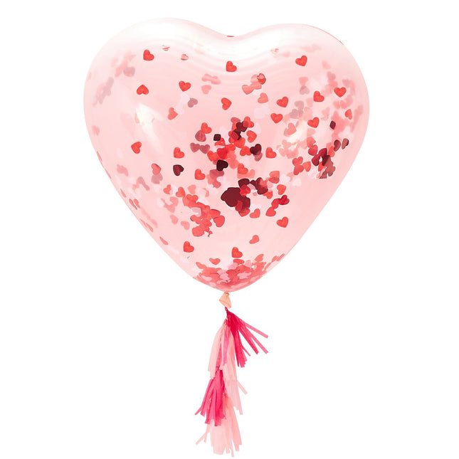 Ballon Confetti Coeurs 91cm