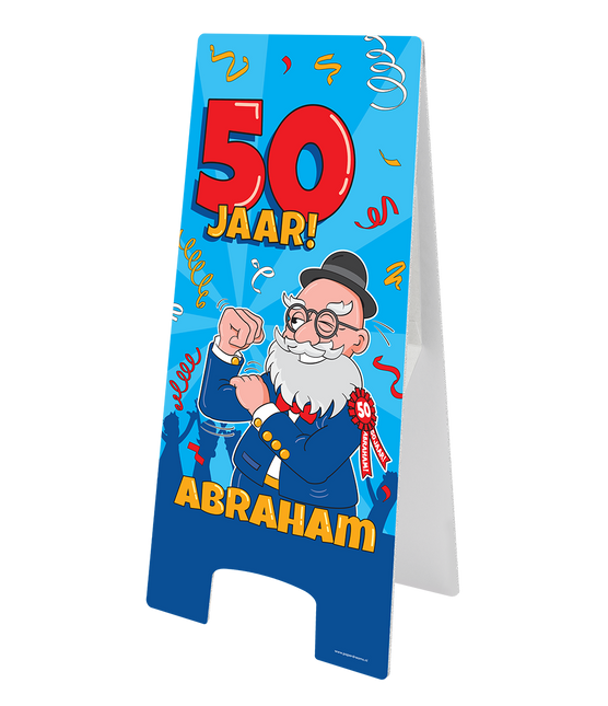 Panneau d'avertissement Abraham Cartoon 58cm