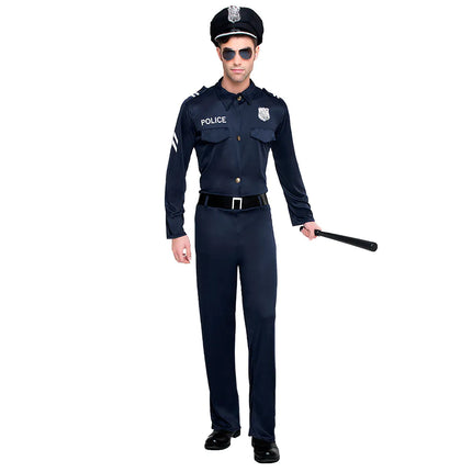 Costume de policier Noir Bleu Hommes