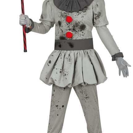 Costume d'Halloween Clown Homme Gris