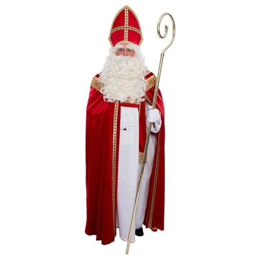 Costume de Sinterklaas complet en velours de luxe 4 pièces